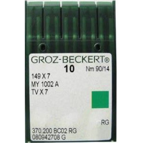Игла Groz-Beckert 149x7, MY1002A, TVx7 для цепного стежка 10 шт/уп
