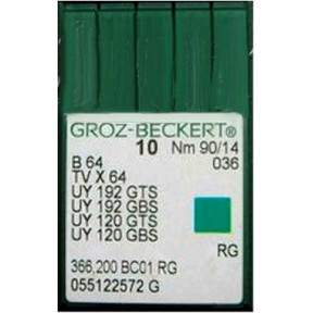 Игла Groz-Beckert B64, TVx64, UY192GTS для машин цепного стежка 10 шт/уп