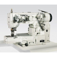 Typical GK370-1356D трёхигольная пятиниточная плоскошовная машина (распошивалка) с прямым приводом и цилиндрической платформой
