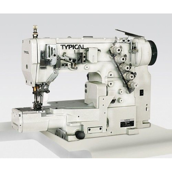 Typical GK370-1356D трёхигольная пятиниточная плоскошовная машина (распошивалка) с прямым приводом и цилиндрической платформой