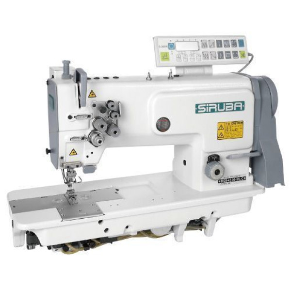 Siruba Т828-45-064М/C (Н/С) Двухигольная машина челночного стежка с автоматикой и встроенным сервоприводом