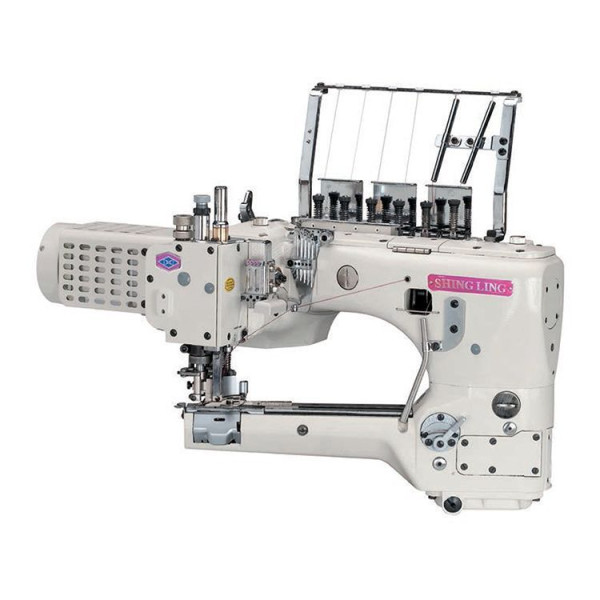 SL-703P-GX-G3-460/DS/PLA/VD Четырехигольная шестиниточная машина флэтлок Shing Ling