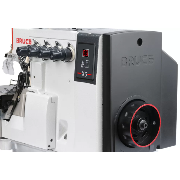 Bruce X5S-6-03/333 Высокоскоростной 6-ниточный промышленный оверлок с быстрой регулировкой зубьев по высоте 