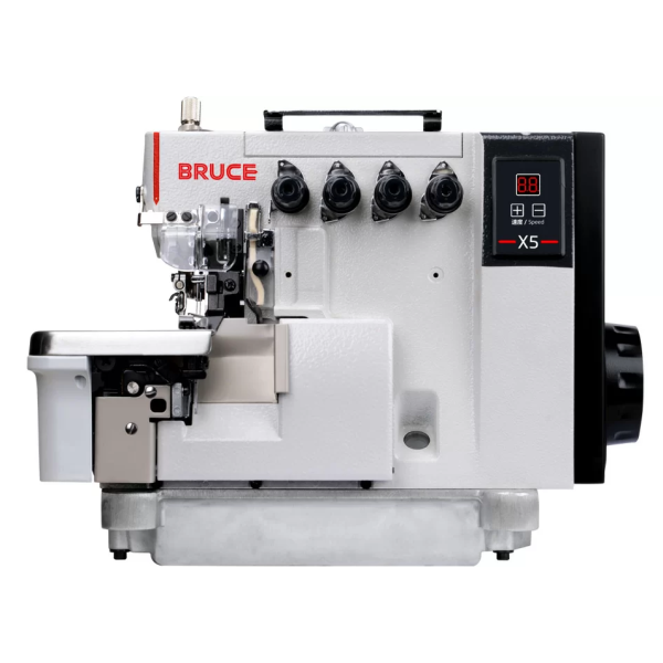 Bruce X5S-6-03/333 Высокоскоростной 6-ниточный промышленный оверлок с быстрой регулировкой зубьев по высоте 