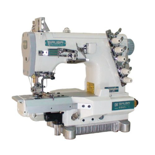 Siruba C007K-W812-356/CRL/RL плоскошовная швейная машина с цилиндрической платформой и левосторонней подрезкой материала