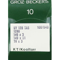 Игла Groz-Beckert UY128TAS, 1280, 149x3 KT №140 тефлоновая для распошивалки 10 шт/уп