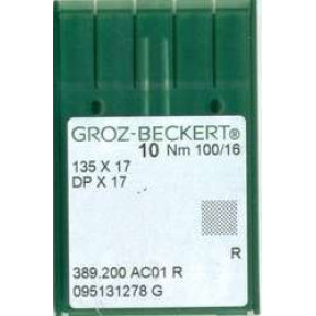 Игла Groz-Beckert 135x17, DPx17 для тяжелых машин 10 шт/уп
