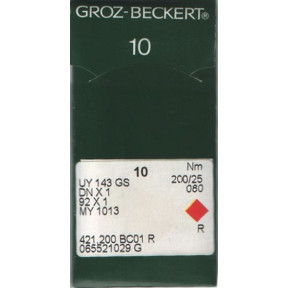 Игла Groz-Beckert UY143GS, 92x1, MY1013, DNx1 для мешкозашивочной машины 10 шт/уп