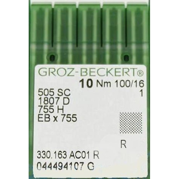 Игла Groz-Beckert 505SC, 1807D №80 в упаковке 10 шт.