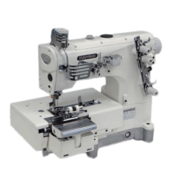 Kansai Special NW2202GC 1/4 Двухигольная шлёвочная машина с плоской платформой и двумя ножами подрезки материалов