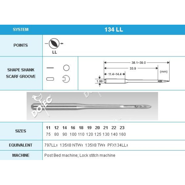 Игла Dotec 134LL Упаковка 10шт