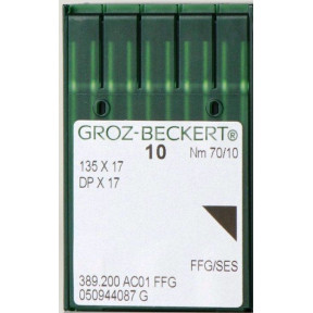 Игла Groz-Beckert 135x17, DPx17 FFG закругленная для тяжелых машин 10 шт/уп
