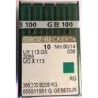 Игла Groz-Beckert UY113GS, 2055 GEBEDUR позолоченная распошивальная 10 шт/уп
