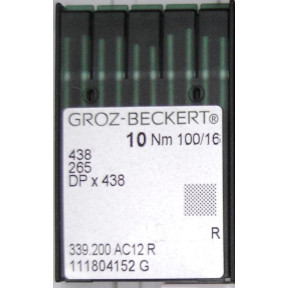 Игла Groz-Beckert 438/265/DPX438 Упаковка 10шт