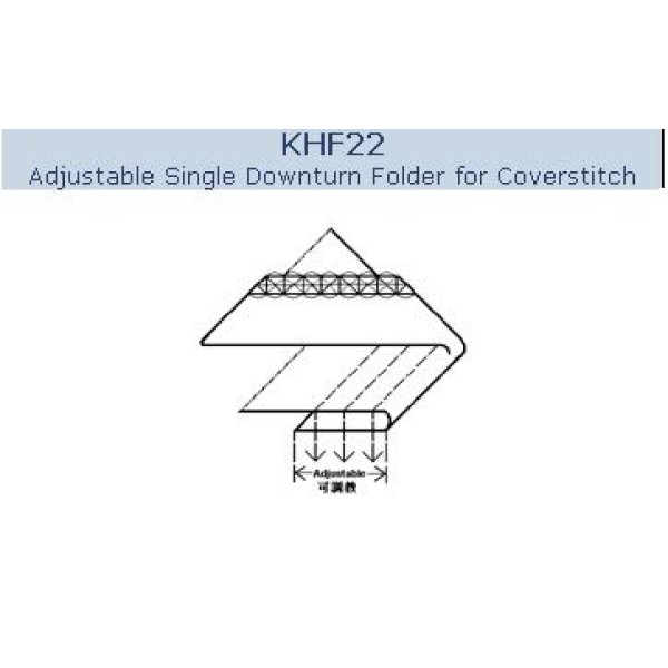 KHF22 Пристосування для підгину краю тканини вниз на розпошивальній машині