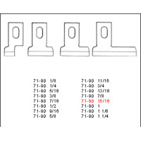 Нож прямой 71-90  1, 1/2, 3/4, 3/8, 5/8, 7/16, 7/8, 9/16 на Juki