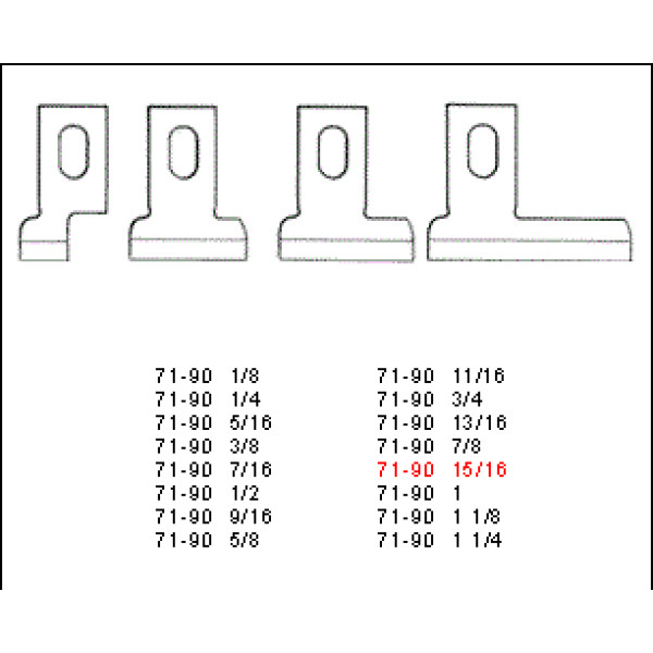 Нож прямой 71-90  1, 1/2, 3/4, 3/8, 5/8, 7/16, 7/8, 9/16 на Juki
