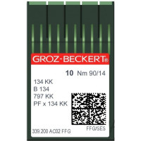 Игла Groz-Beckert 134 KK, B134, 797KK FFG трикотажная с толстой короткой колбой 10 шт/уп