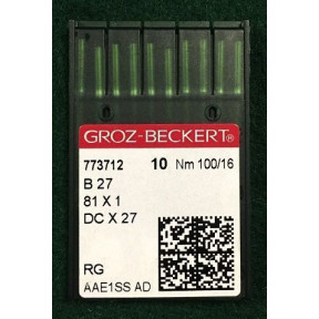 Игла Groz-Beckert B27, 81x1, DCx27, DCx1 оверлочная 10 шт/уп