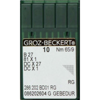 Игла Groz-Beckert B27, 81x1, DCx27 GEBEDUR оверлочная с позолотой 10 шт/уп