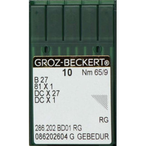 Игла Groz-Beckert B27, 81x1, DCx27 GEBEDUR оверлочная с позолотой 10 шт/уп