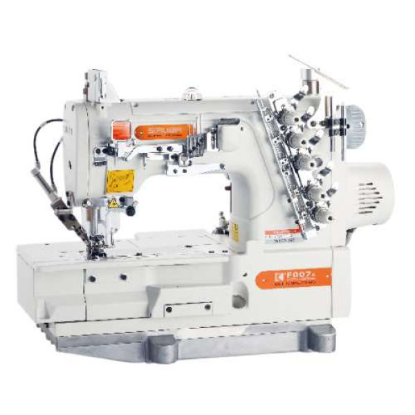 Siruba F007KD-W122-356/FHA/UTJ Плоскошівна швейна машина (розпошивалка) з вбудованим сервомотором та електрообрізанням верхніх і нижніх ниток