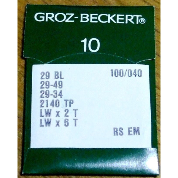 Игла Groz-Beckert LWx6T, 29 BL/29-49/29-34 Упаковка 10шт