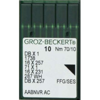 Игла Groz-Beckert DBx1,1738,16x257 FFG с тонкой колбой 10 шт/уп