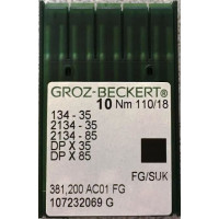 Игла Groz-Beckert 134-35, 2134-35, DPx35 FG №100 для колонковых машин 10 шт/уп