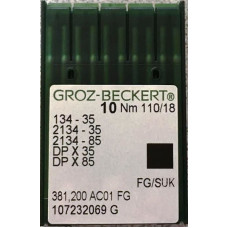 Игла Groz-Beckert 134-35, 2134-35, DPx35 FG №100 для колонковых машин 10 шт/уп