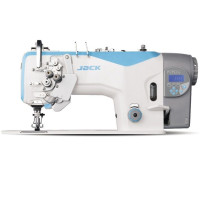Jack JK-58750J-403E двухигольная швейная машина с автоматикой, увеличенными челноками, с отключением игл