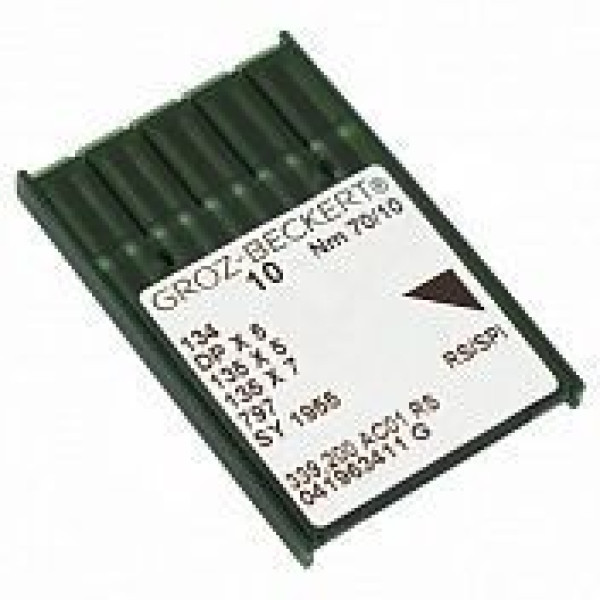 Игла Groz-Beckert 134, DPx5, 135x5 RS (SPI) с толстой колбой в упаковке 10 шт