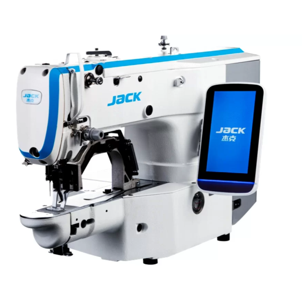 Jack JK-T1900GH-D Високошвидкісна електронна Закріплювальна машина з площею шиття 30 × 40мм для важких тканин