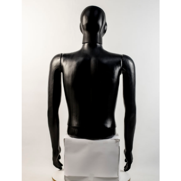 Манекен мужской витринный укороченный "Сенсей" безликий , телесного цвета.