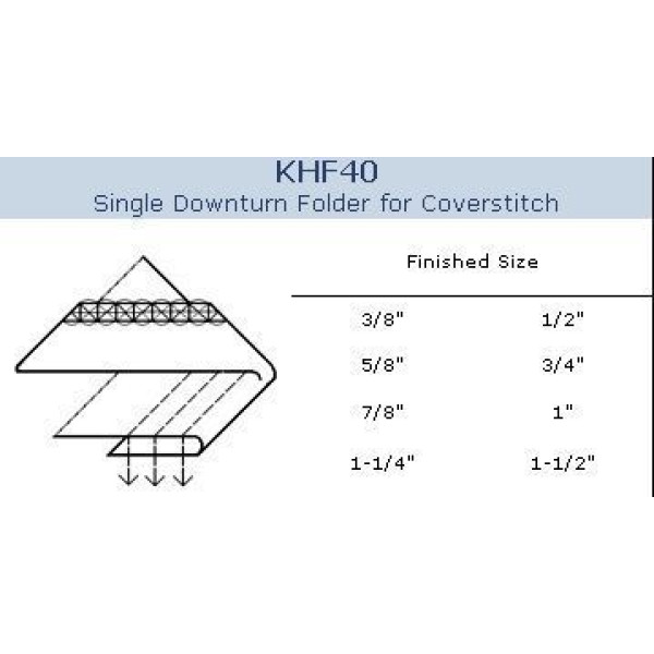 KHF40 Приспособление для подгиба края ткани вниз на распошивальной машине
