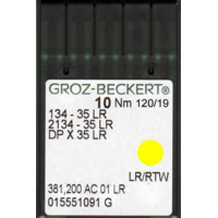 Игла Groz-Beckert 134-35LR, 2134-35LR, DPx35LR для кожи 10 шт/уп