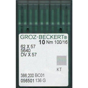 Игла Groz-Beckert 62x57, 5640, DVx57 KT №140 тефлоновая для многоигольной машины 10 шт/уп