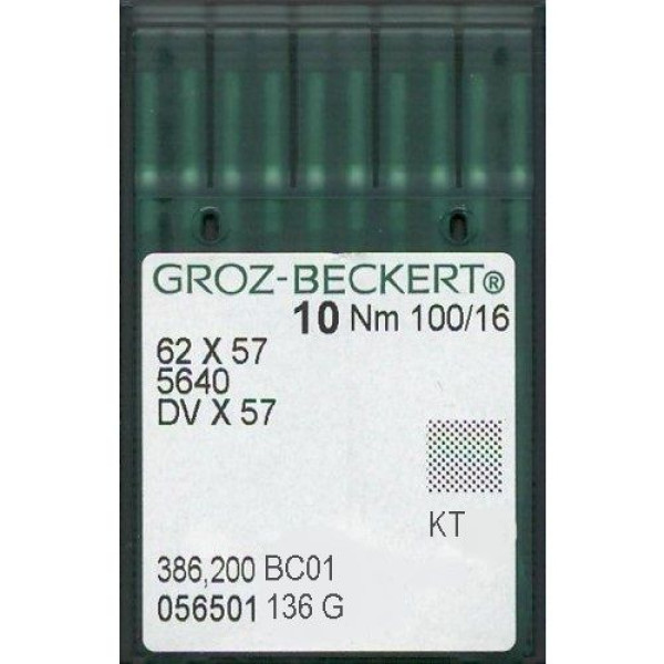 Игла Groz-Beckert 62x57, 5640, DVx57 KT №140 тефлоновая для многоигольной машины 10 шт/уп