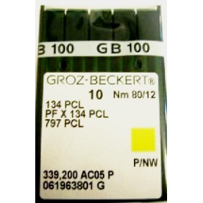 Игла Groz-Beckert 134PCL, PFx134PCL лопатка с толстой колбой 10 шт/уп