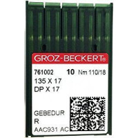 Игла Groz-Beckert 135x17, DPx17 GEBEDUR позолоченная для тяжелых машин 10 шт/уп