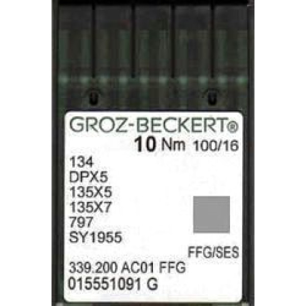 Игла Groz-Beckert 134, DPx5, 135x5 FFG с толстой колбой для трикотажа 10 шт/уп
