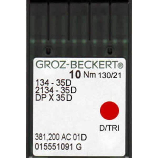 Игла Groz-Beckert 134-35D, 2134-35D, DPx35D для кожи 10 шт/уп