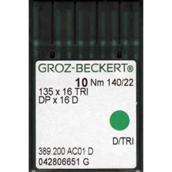 Игла Groz-Beckert 135x16TRI, DPx16D для кожи 10 шт/уп