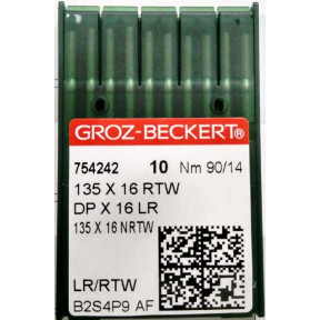 Игла Groz-Beckert 135x16 RTW, 135x16 NRTW, DPx16 LR правая лопатка на тяжелые машины 10 шт/уп