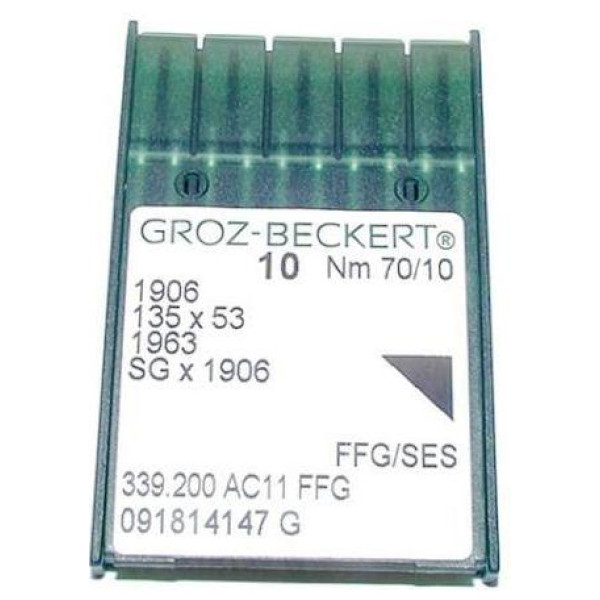 Игла Groz-Beckert 1906, 135x53, 1963FFG №110 трикотажная в упаковке 10 шт