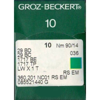 Игла Groz-Beckert 29BD, 29BC, 1717BE, LWx1T для подшивочной машины в упаковке 10 шт.
