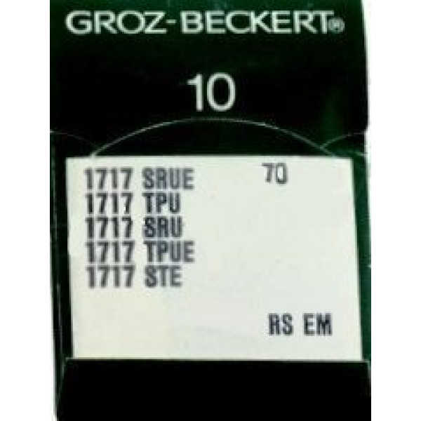 Игла Groz-Beckert 1717 SRUE, 1717 TPU для подшивочной машины в упаковке 10 шт.