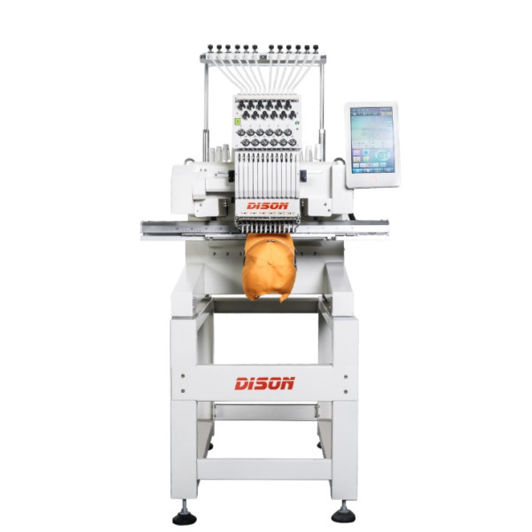 Промышленная одноголовочная 12-ти игольная вышивальная машина Dison DS-CT1501H с рабочим полем 600x400 мм