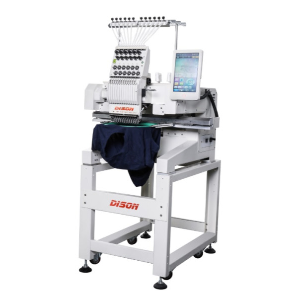 Промышленная одноголовочная 12-ти игольная вышивальная машина Dison DS-CT1501H с рабочим полем 600x400 мм