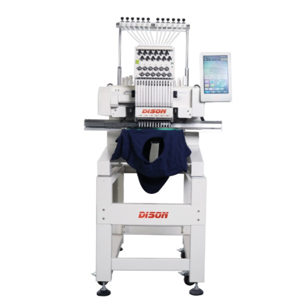 Промышленная одноголовочная 12-ти игольная вышивальная машина Dison DS-CT1501H с рабочим полем 600x400 мм